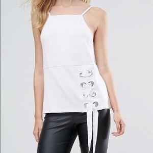 ASOS Tall Cami with Square Neck and Eyelet Detail